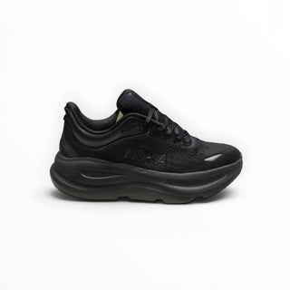 FWSports Shoes Hoka Bondi 9 women's running shoe in black with engineered mesh upper and plush cushioned midsole.