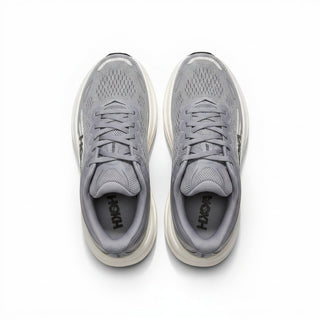 FWSports Shoes Hoka Bondi 9 men's running shoes in grey with breathable mesh upper and plush cushioned midsole