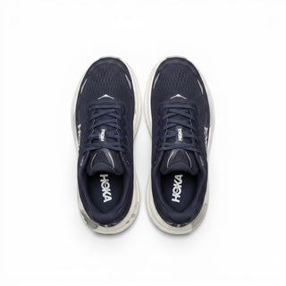 FWSports Shoes Womens Hoka Bondi 9 running shoes in naval blue with breathable mesh upper and plush cushioned midsole