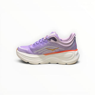 FWSports Shoes Hoka Bondi 9 men's running shoe in purple with a thick white cushioned midsole and mesh upper