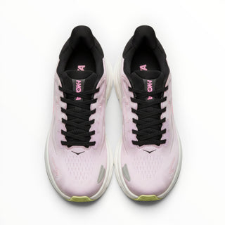 FWSports Shoes Hoka Clifton 10 men's running shoes in pink and black with breathable mesh and cushioned midsole