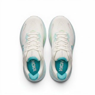 FWSports Shoes Hoka Clifton 10 men's running shoes in light blue and white with breathable mesh and cushioned midsole.