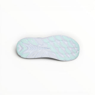 FWSports Shoes Hoka Clifton 8 men's running shoe outsole in blue fog and plein air with a textured grip pattern.