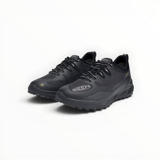 FWSports Shoes KEEN NXIS EVO WP men's black waterproof hiking shoes with durable rubber outsoles and lace-up closure.