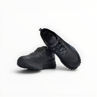 FWSports Shoes KEEN NXIS EVO WP men's black and graphite waterproof hiking shoes with a durable rubber outsole.