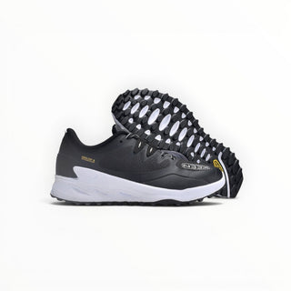 FWSports Shoes KEEN NXIS EVO WP black and white waterproof hiking shoes with high-traction lugged outsoles.