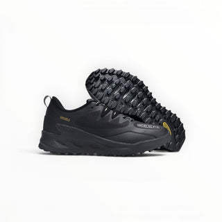 FWSports Shoes KEEN NXIS EVO WP dark grey waterproof hiking shoes with high-traction rubber outsoles.