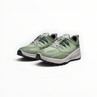 FWSports Shoes KEEN NXIS EVO WP womens light green waterproof hiking shoes with durable rubber outsoles.
