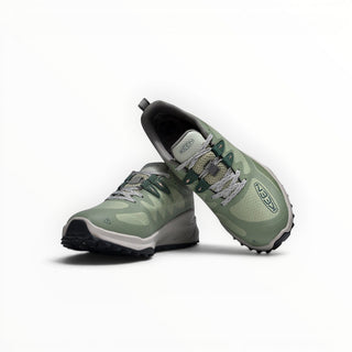 FWSports Shoes KEEN NXIS EVO WP light green waterproof hiking shoes with a durable rubber outsole and lace-up design.