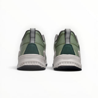 FWSports Shoes KEEN NXIS EVO WP womens light green waterproof hiking shoes, rear view showing heel and sole detail.