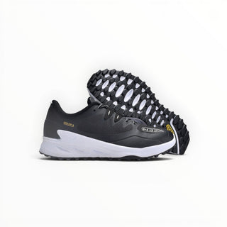 FWSports Shoes KEEN NXIS EVO WP womens waterproof hiking shoes in black and white with high-traction rubber outsoles.