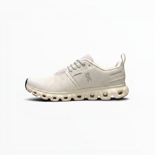 FWSports Shoes Mens On Cloud 6 waterproof sneakers in beige with a cushioned sole and mesh upper