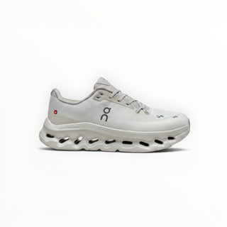 FWSports Shoes Mens On-Run Cloudtilt in light brown with mesh upper, rocker sole, and Helion superfoam cushioning.