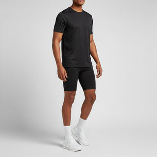FWSports Shoes Mens On-Run Cloudtilt all white sneakers with mesh upper and Helion superfoam on a model