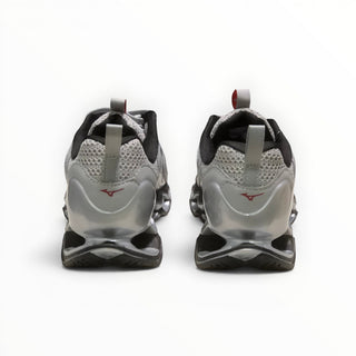 FWSports Shoes Mizuno Wave Prophecy 14S men's running shoes in white and red, showing the rear heel and Infinity Wave