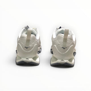 FWSports Shoes Mizuno Wave Prophecy 14S womens running shoes in white and grey with Infinity Wave plate heel detail