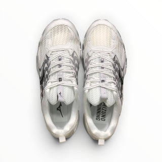 FWSports Shoes Mizuno Wave Prophecy 14S womens running shoes in triple white with breathable mesh and lace-up design.