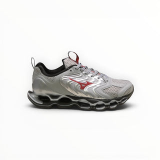FWSports Shoes Mizuno Wave Prophecy 14S womens running shoe in white and red with Infinity Wave plate technology.
