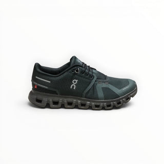 FWSports Shoes On Cloud 6 waterproof sneakers in dark green with mesh upper and cushioned rubber lug sole