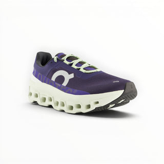 FWSports Shoes On Cloudmonster men's running shoes in Brazilian mold purple with thick white CloudTec cushioning.