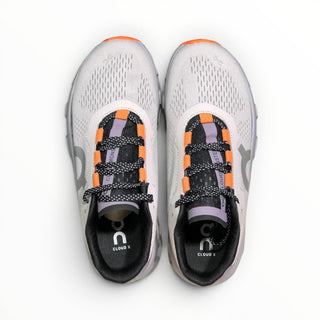 FWSports Shoes On Cloudmonster men's running shoes in gray and orange with breathable mesh and cushioned sole