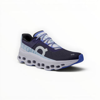 FWSports Shoes On Cloudmonster women's running shoes in lavender purple with breathable mesh and thick CloudTec sole.