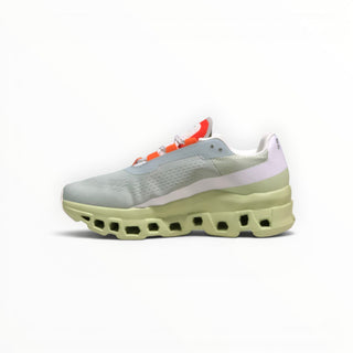 FWSports Shoes On Cloudmonster women's running shoe in macaron green with breathable mesh and thick CloudTec cushioning