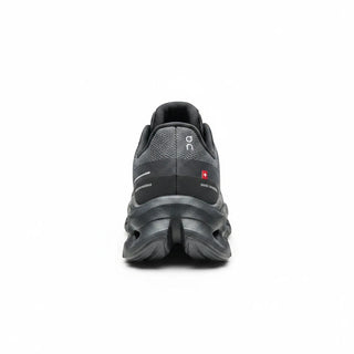 FWSports Shoes Womens On-Run Cloudtilt in black and blue with breathable mesh and cushioned Helion superfoam heel view