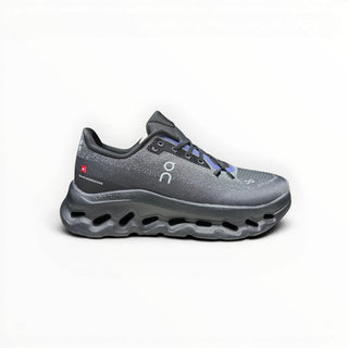 FWSports Shoes Mens On-Run Cloudtilt in black and blue with breathable mesh upper and cushioned rocker sole