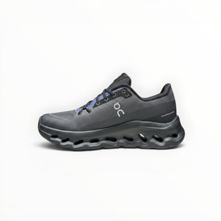 FWSports Shoes On-Run Cloudtilt black and blue mesh sneaker with rocker sole and Helion superfoam cushioning