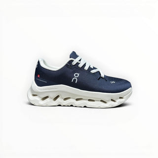 FWSports Shoes Mens On-Run Cloudtilt sneakers in dark blue mesh with white Cloudtec foam sole and speed laces