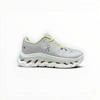 FWSports Shoes Mens On-Run Cloudtilt in light gray and yellow with breathable mesh upper and rocker sole