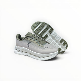 FWSports Shoes Mens On-Run Cloudtilt sneakers in grey and white with mesh upper and rocker sole