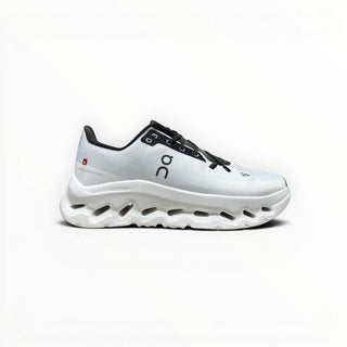 FWSports Shoes Mens On-Run Cloudtilt in white and black with mesh upper and thick rocker sole
