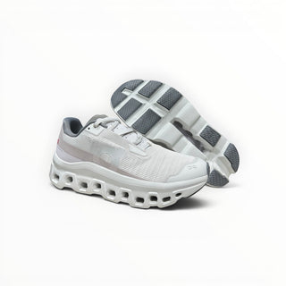 FWSports Shoes Womens On Running Cloudmonster Void in grayish purple with breathable mesh and CloudTec cushioning.
