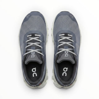 FWSports Shoes On Running Cloudmonster Void sneakers in lime and glacier ash, top-down view of mesh running shoes.