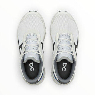 FWSports Shoes On Running Cloudmonster sneakers in white and gray with breathable mesh and signature CloudTec sole.