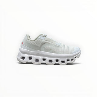 FWSports Shoes On Running Cloudmonster Void in white with breathable mesh upper and oversized CloudTec sole.