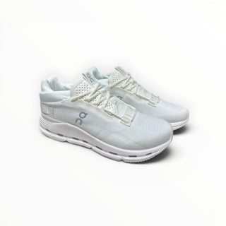 FWSports Shoes white Cloudnova running sneakers with a sock-like upper and CloudTec cushioning for everyday comfort.