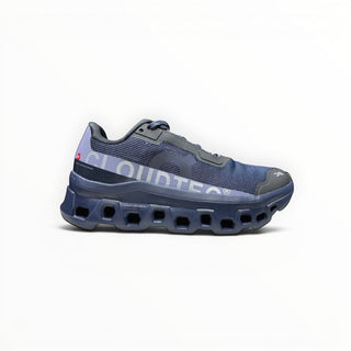 FWSports Shoes Womens On Running Cloudmonster Void running shoe in blue with mesh upper and thick CloudTec sole