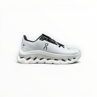 FWSports Shoes Womens On-Run Cloudtilt sneaker in white and black with mesh upper and rocker sole