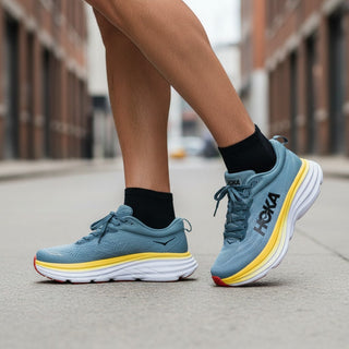Hoka Bondi 8 men's shoe in Goblin Blue/Mountain Spring – product view 5