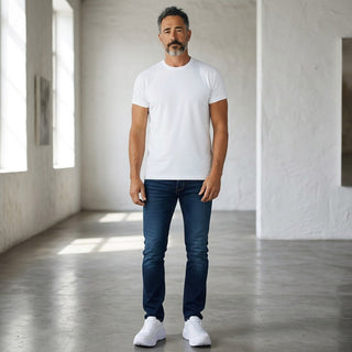Hoka Bondi 8 men's shoe in White/White – product view 5